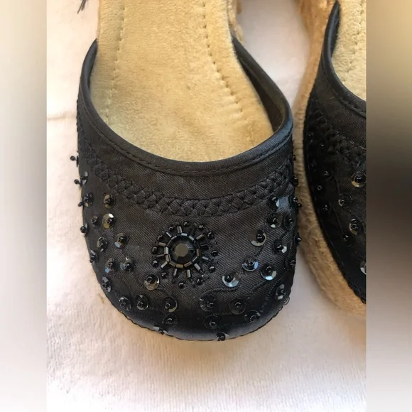 Close-Toed Lace up Espadrilles Wedge Sandals - Picture 5 of 10